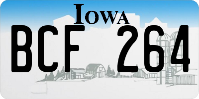 IA license plate BCF264