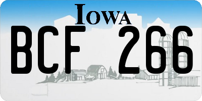 IA license plate BCF266