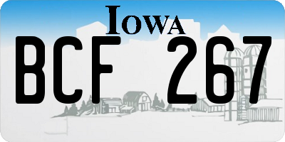 IA license plate BCF267