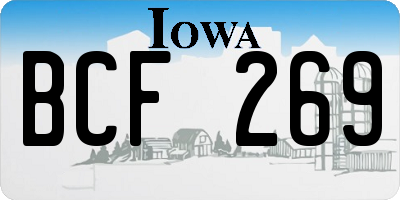 IA license plate BCF269