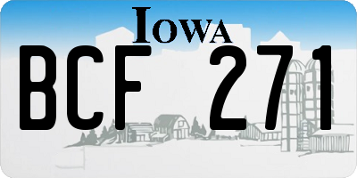 IA license plate BCF271