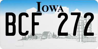 IA license plate BCF272