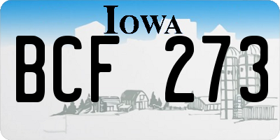 IA license plate BCF273