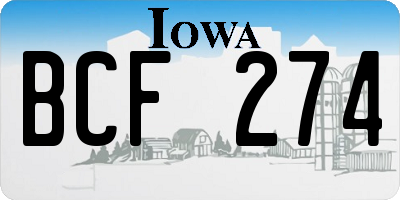 IA license plate BCF274