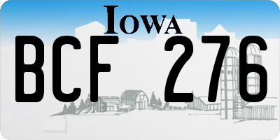 IA license plate BCF276