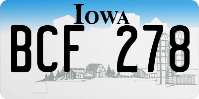 IA license plate BCF278