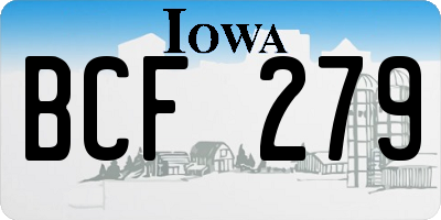 IA license plate BCF279