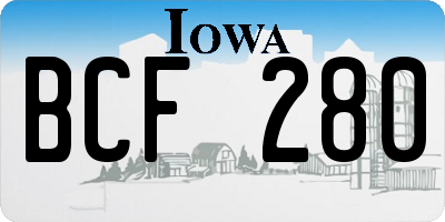 IA license plate BCF280