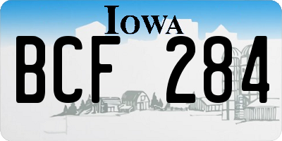 IA license plate BCF284