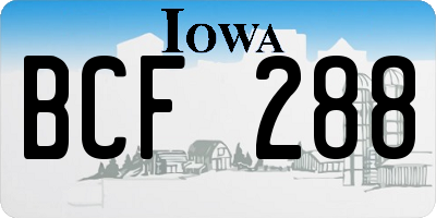 IA license plate BCF288