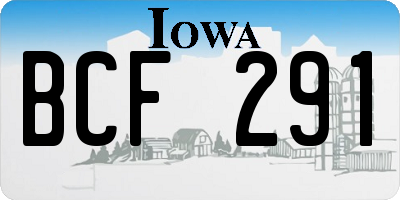 IA license plate BCF291