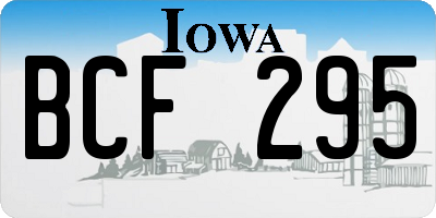 IA license plate BCF295