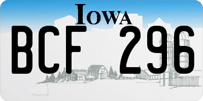IA license plate BCF296