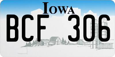 IA license plate BCF306
