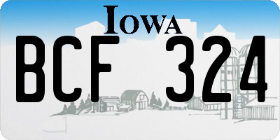 IA license plate BCF324