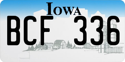 IA license plate BCF336