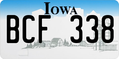 IA license plate BCF338