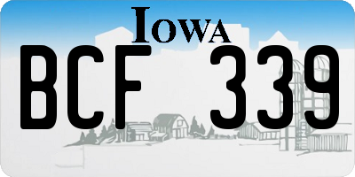 IA license plate BCF339