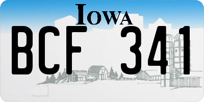 IA license plate BCF341