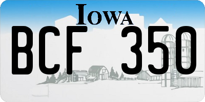 IA license plate BCF350