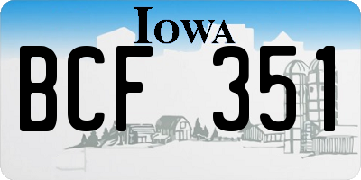IA license plate BCF351
