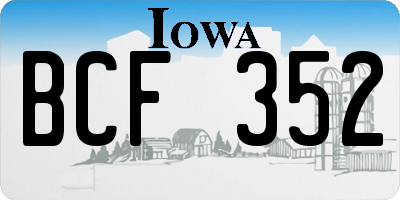 IA license plate BCF352