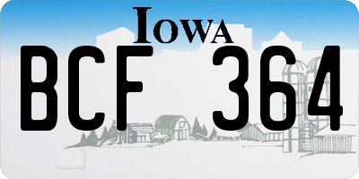 IA license plate BCF364