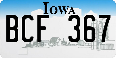 IA license plate BCF367