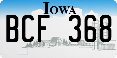 IA license plate BCF368