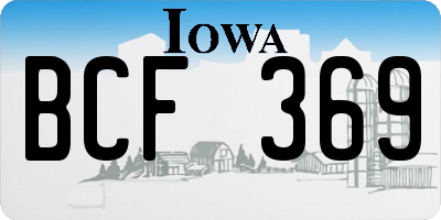 IA license plate BCF369