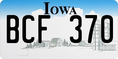 IA license plate BCF370