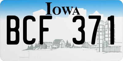 IA license plate BCF371