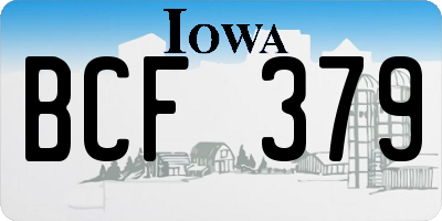 IA license plate BCF379