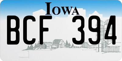 IA license plate BCF394