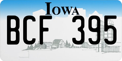 IA license plate BCF395