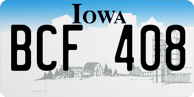 IA license plate BCF408