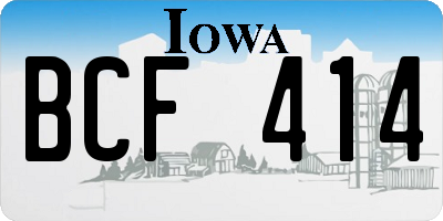 IA license plate BCF414