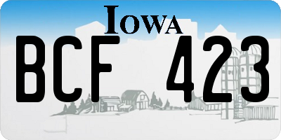 IA license plate BCF423