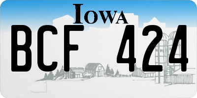 IA license plate BCF424