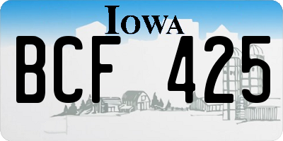 IA license plate BCF425