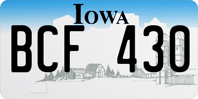 IA license plate BCF430