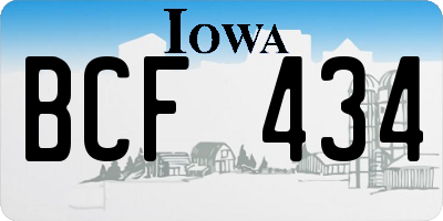 IA license plate BCF434