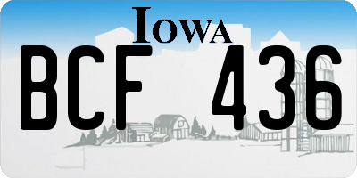 IA license plate BCF436