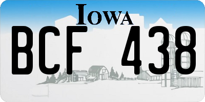 IA license plate BCF438