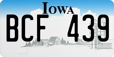 IA license plate BCF439