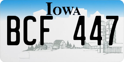 IA license plate BCF447