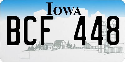 IA license plate BCF448