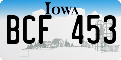 IA license plate BCF453