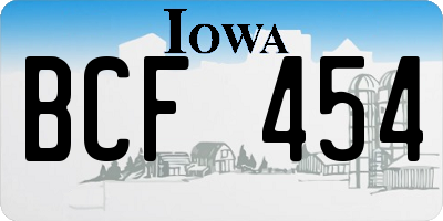 IA license plate BCF454