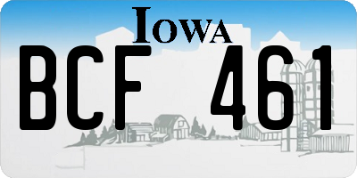 IA license plate BCF461